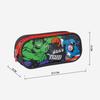 Trousse Scolaire 2 Compartiments Avengers - Multicolore - 22 - 5x8x10 cm - 100% Polyester - Fermeture -clair - Motif Hulk - Spiderm