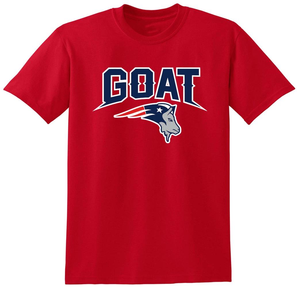 RED Tom Brady New England Patriots NEW GOAT LOGO T-Shirt S
