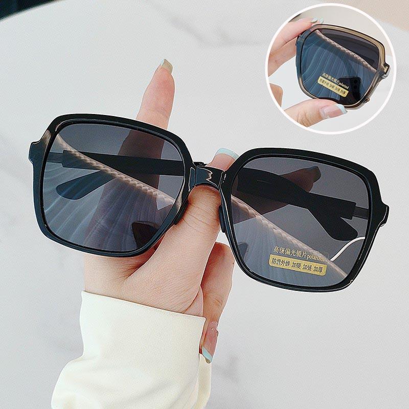 New Foldable Large Frame Polarized Sunglasses for Women with Advanced UV400 Protection and Sunscreen Eyeglasses Men Sun Glasses