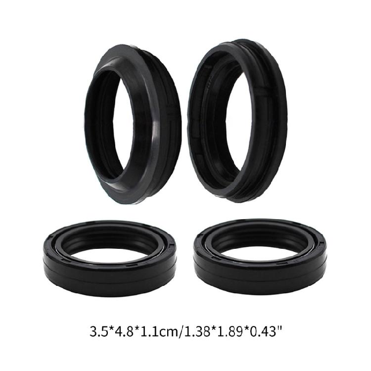 Motorcycle 35x48x11mm Front Fork Damper Oil Seal Dust Sealed Rings Kit