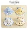 Cute Cartoon Semi-Mesh Children's Windproof Sun Hat - Versatile Outdoor Bucket Hat for Babies