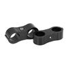 X AUTOHAUX Hose Separator Clamp, Hose Clamp, Fuel Line Connector, Aluminum, Black, Pack of 5 AN6