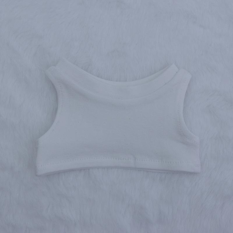 High Neck Sleeveless T-shirt for 10cm-20cm Dolls - Versatile Cotton Plush Fabric