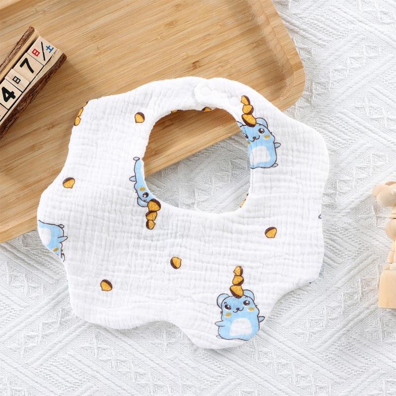 Baby Feeding Bibs 6 Thick Layer Burp Cloth Drool Bibs for 0-3Y Infant Gender Neutral Drooling Bib Newborns Shower Gift
