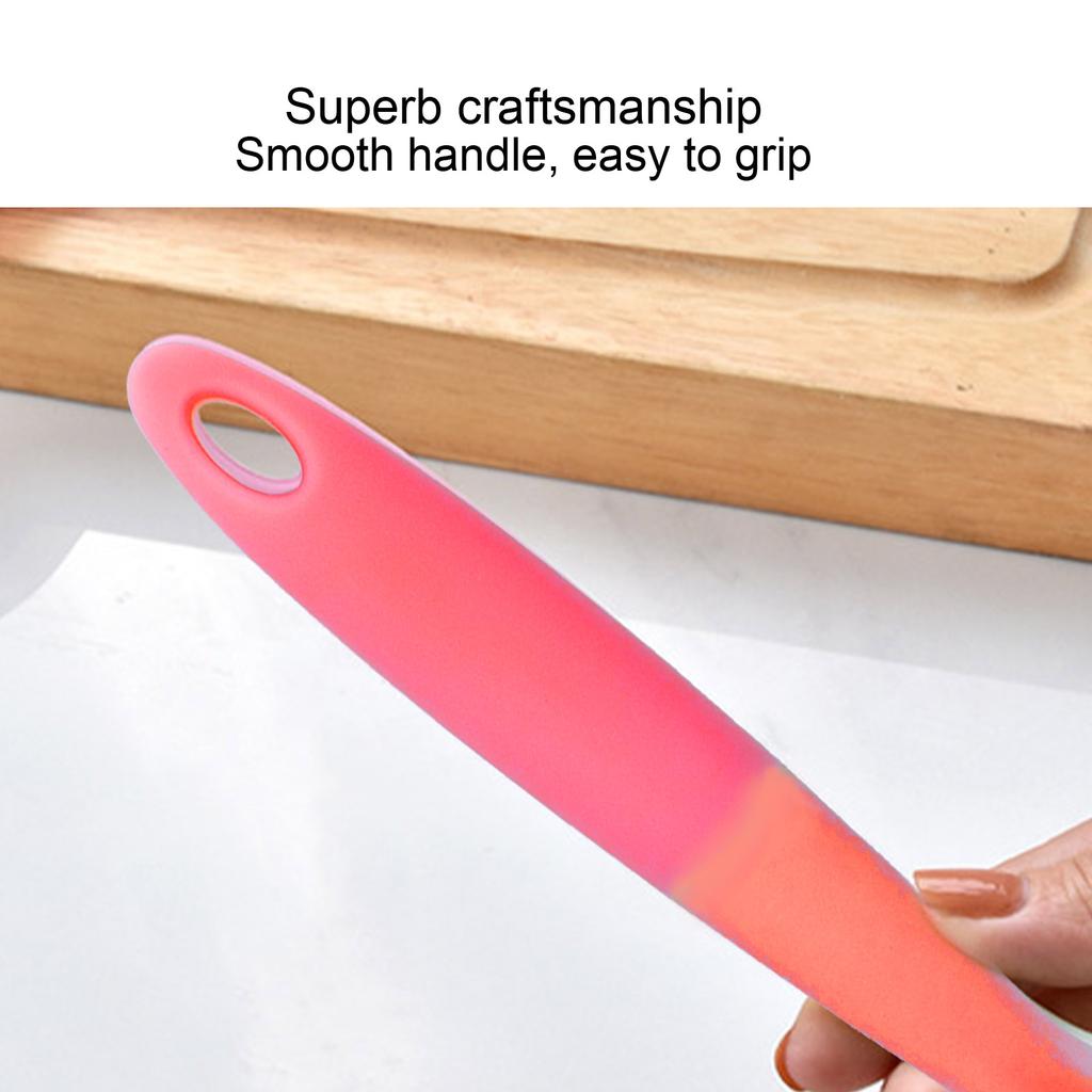 Cooking Spatula Transparent Twocolor Silicone Wide Mouth Frying Spatula Pancakes Fried Shovel for Home Kitchen