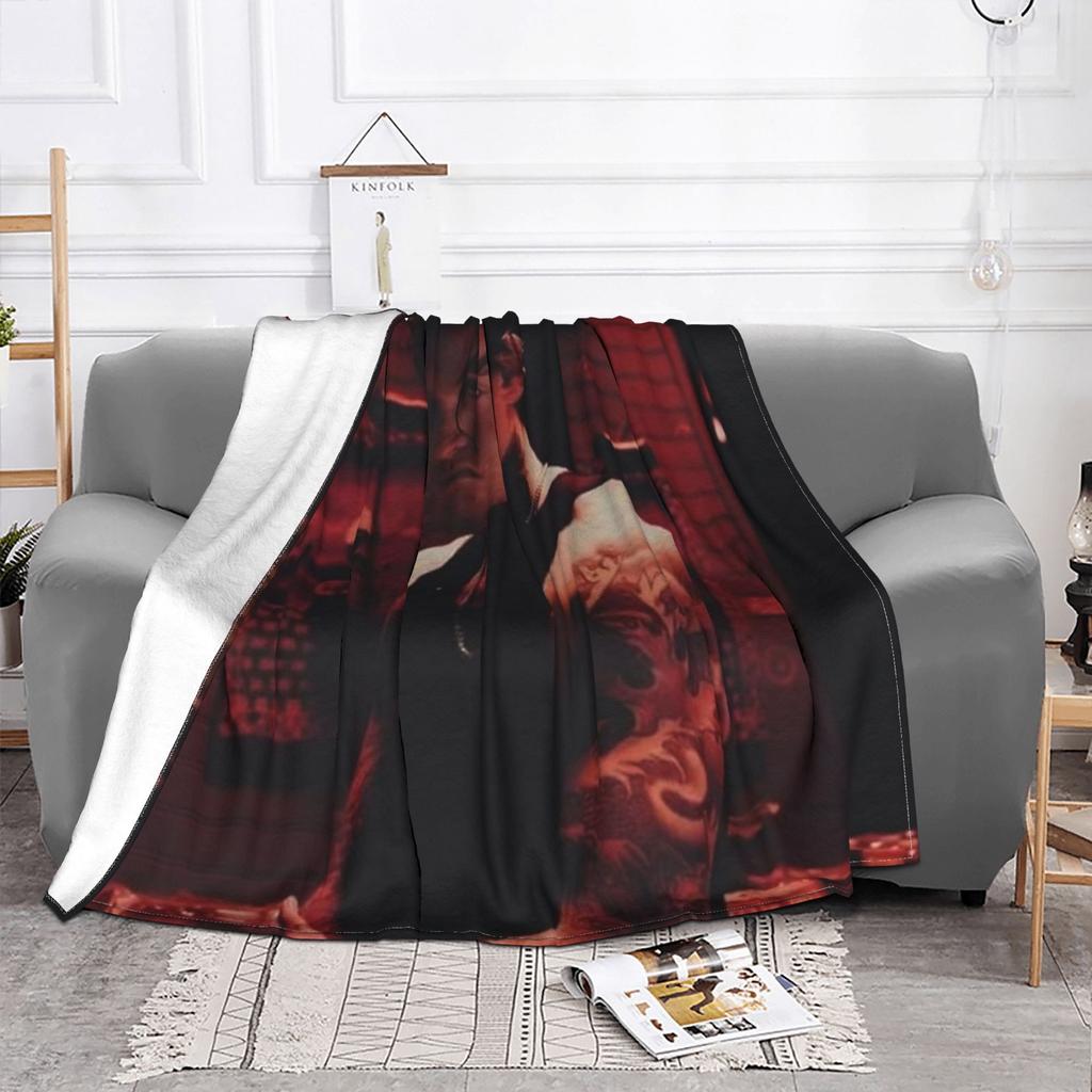 Bad Omens Noah Flannel Throw Blanket Rock Music Blankets for Bed Outdoor Soft Quilt