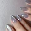24pcs Long Coffin Press On Nails Nude Pink White Jelly Tips With Glue Rose Art Full Cover False Nails