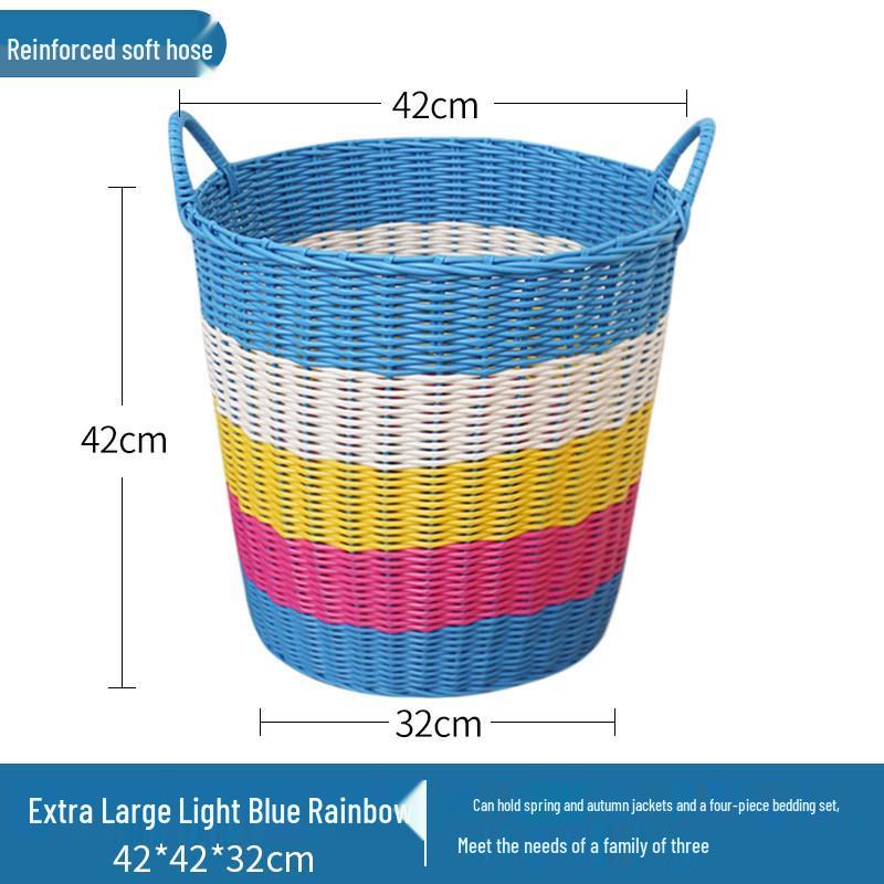 Lux Woven Rattan Laundry Basket - Elegant Clothes Storage Solution