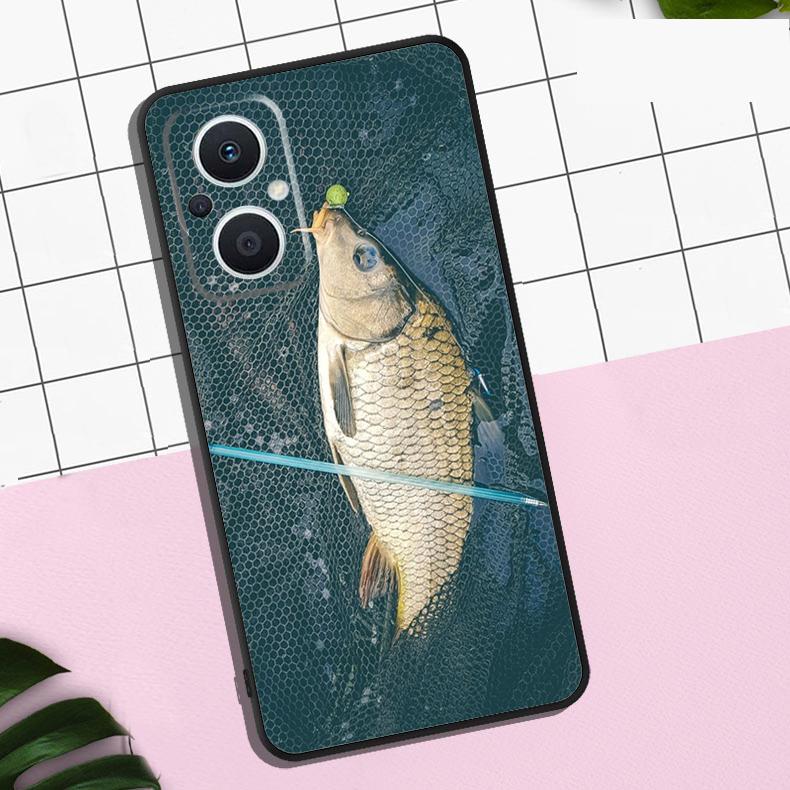 Carp Fishing Fish Case For OPPO Reno 13F 12F 11F 8T 7 8 10 11 12 13 Pro OPPO Find X8 X6 Pro X3 X5 Lite Cover