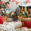 Romantic Moonlight Castle Pattern Printing Pillow Cover Short Plush Suitable Living Rooms Bedrooms Sofas Throw Cushion Cover