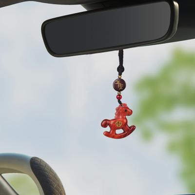Sleutelhanger Hanger Houten Paard Charm Telefoon Sleutelhanger Symbolen Gelukskrans Tas Hanger Decoratief Accessoire