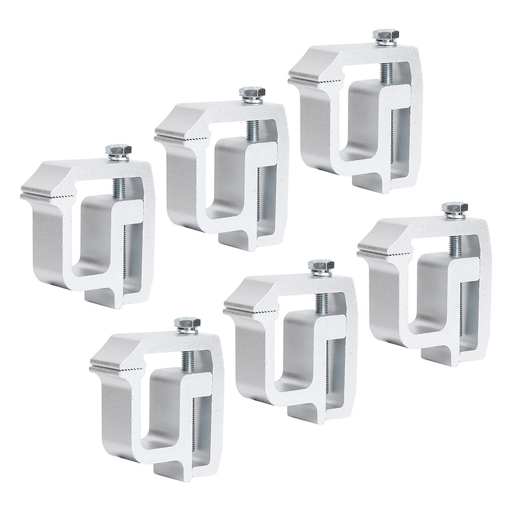 6pcs Truck Retaining Clamps 2in Throat Depth Aluminum Alloy Truck Cap Topper Campers Mounting Clips