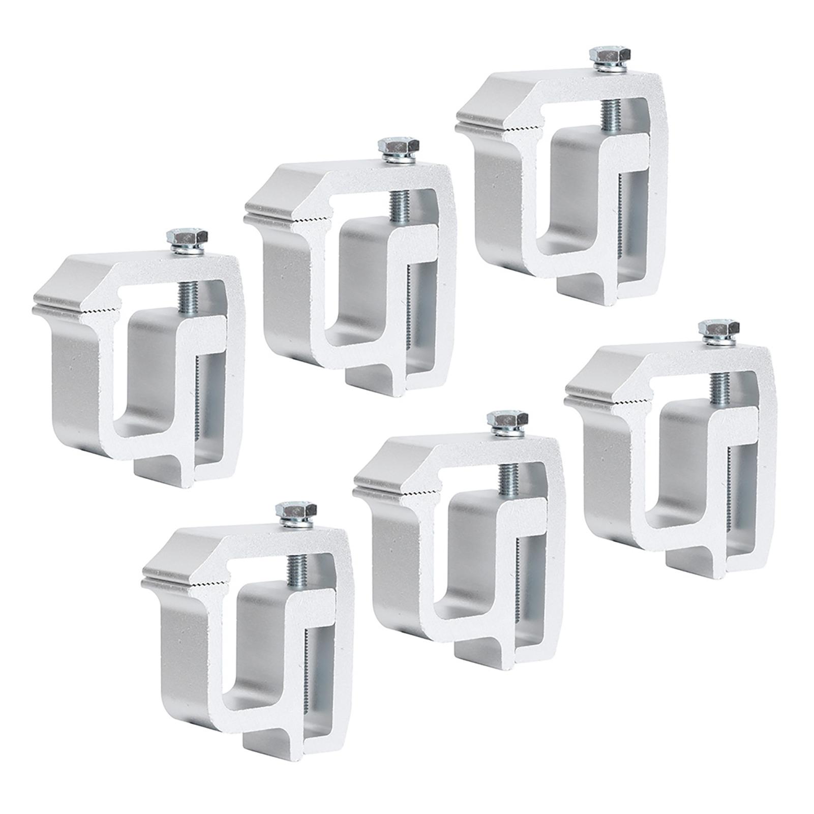 

6pcs Truck Retaining Clamps 2in Throat Depth Aluminum Alloy Truck Cap Topper Campers Mounting Clips
