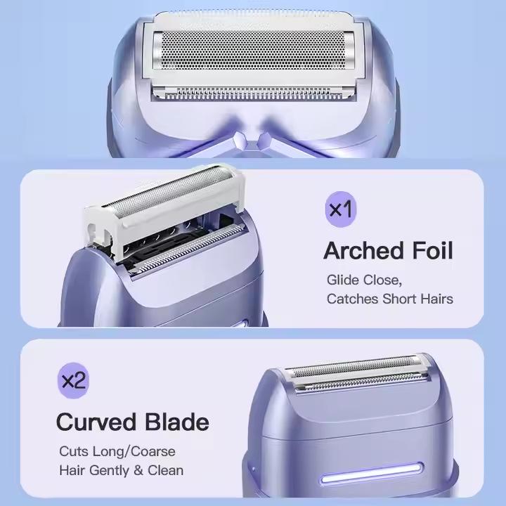 USB Rechargeable Waterproof Women's Hair Remover for Painless Shaving of Private Areas and Face