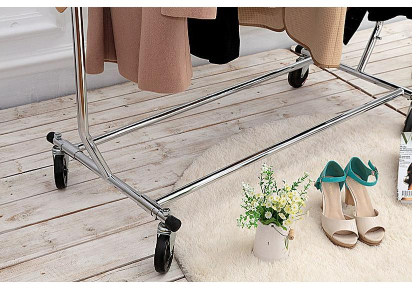 Outdoor Stainless Steel Telescopic Folding Display Stand for Clothing Store and Mall Exhibitions