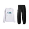 Li Ning Vielseitiges Pullover-Sweatshirt Bequeme Lange Hose Lässiger Sportanzug Unisex-Sweatshirt, Hose AWDVH37-6+AKLVC99-1