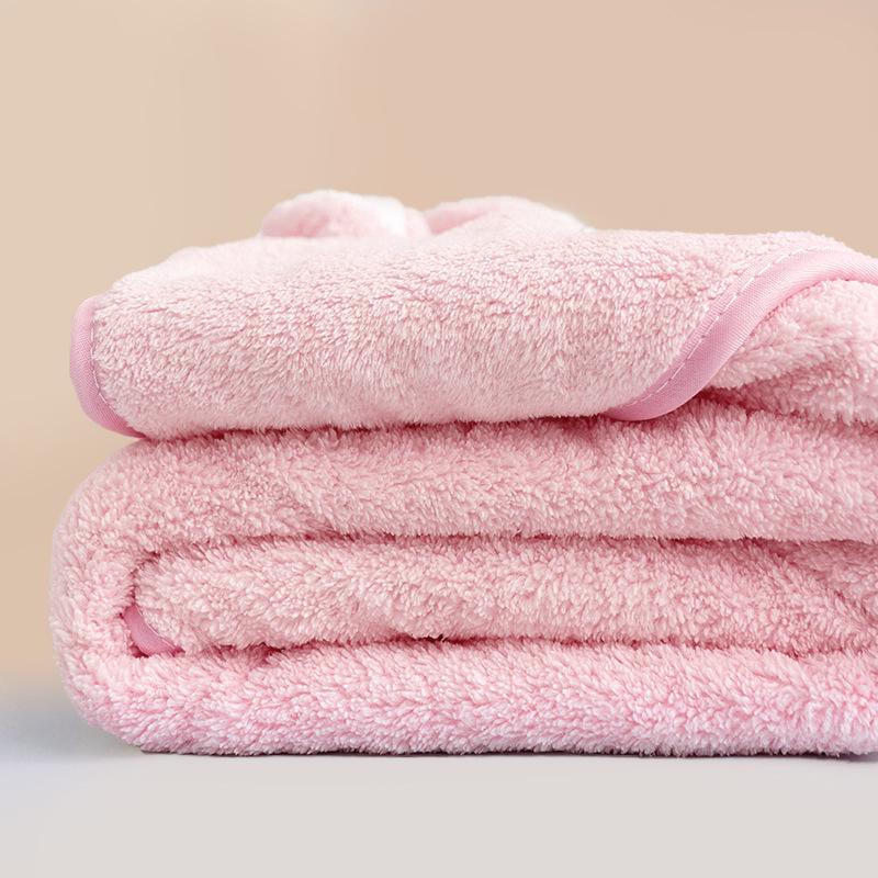 Cloak Coral Fleece Baby Bath Towel: Absorbent Hooded Poncho & Swaddling Blanket, Super Soft for Children