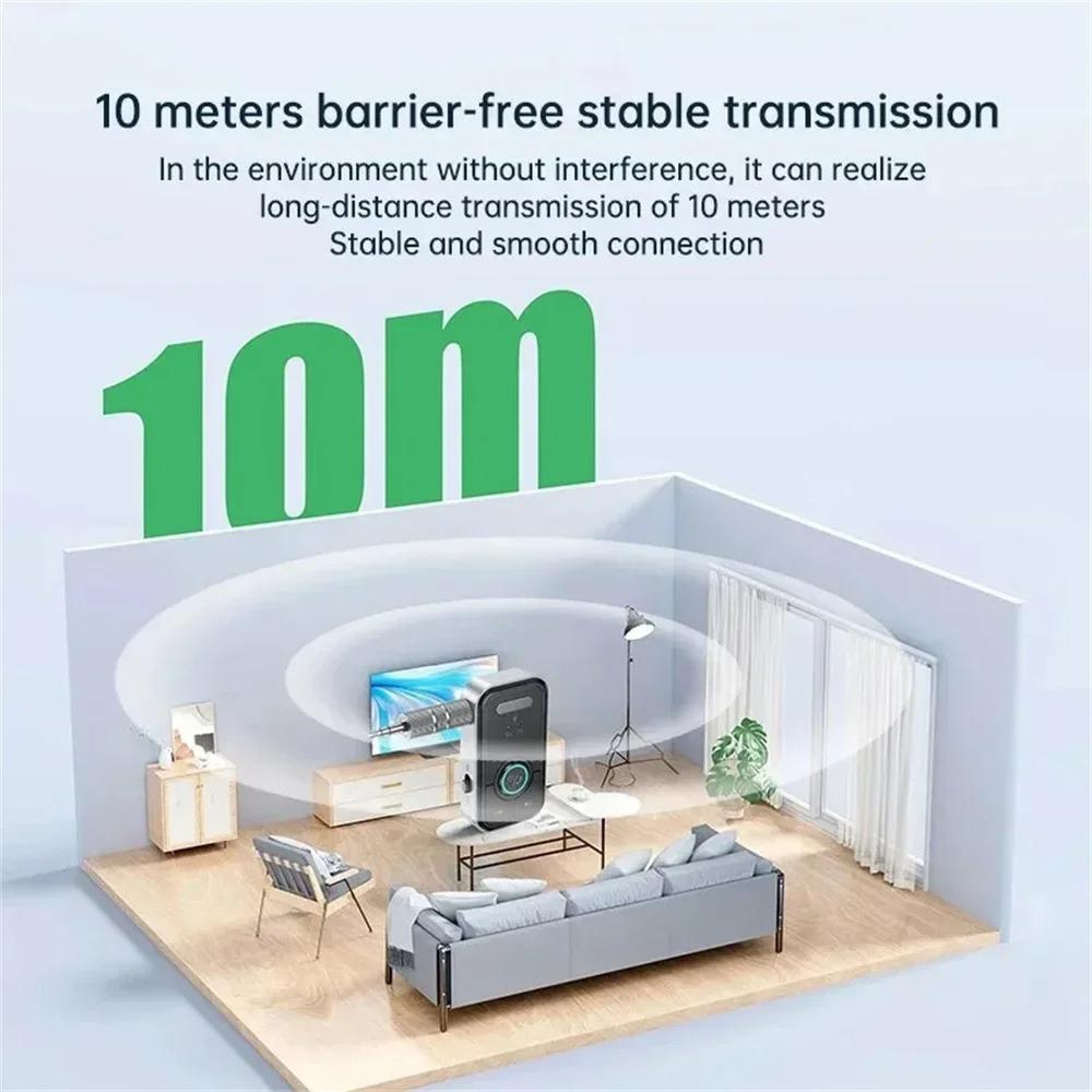 Bluetooth 5.3 Wireless AUX Audio Adapter Receiver Transmitter 3.5mm Jack AUX Wireless Audio Adapter for Car Earphones TV Speaker