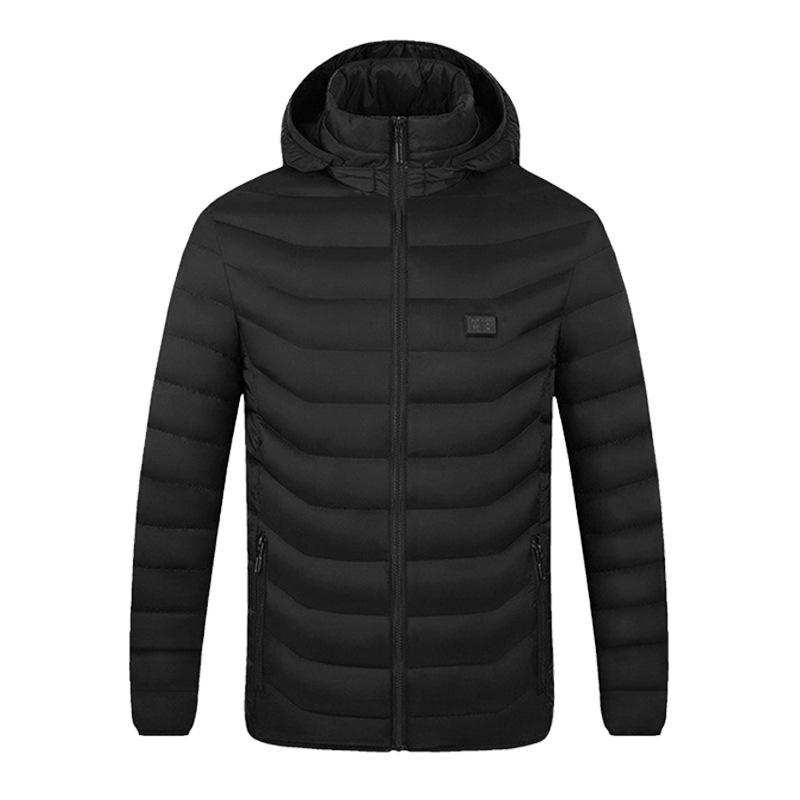 Smart Heated Winter Jacket - Hooded, Cotton, Electric Full-Body Warmth