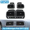 Car Front Dashboard Matte Black Central Air Vent Left Right AC Vent Grille Assembly For VW Polo 2011-2018 6R0819703,6R0819704