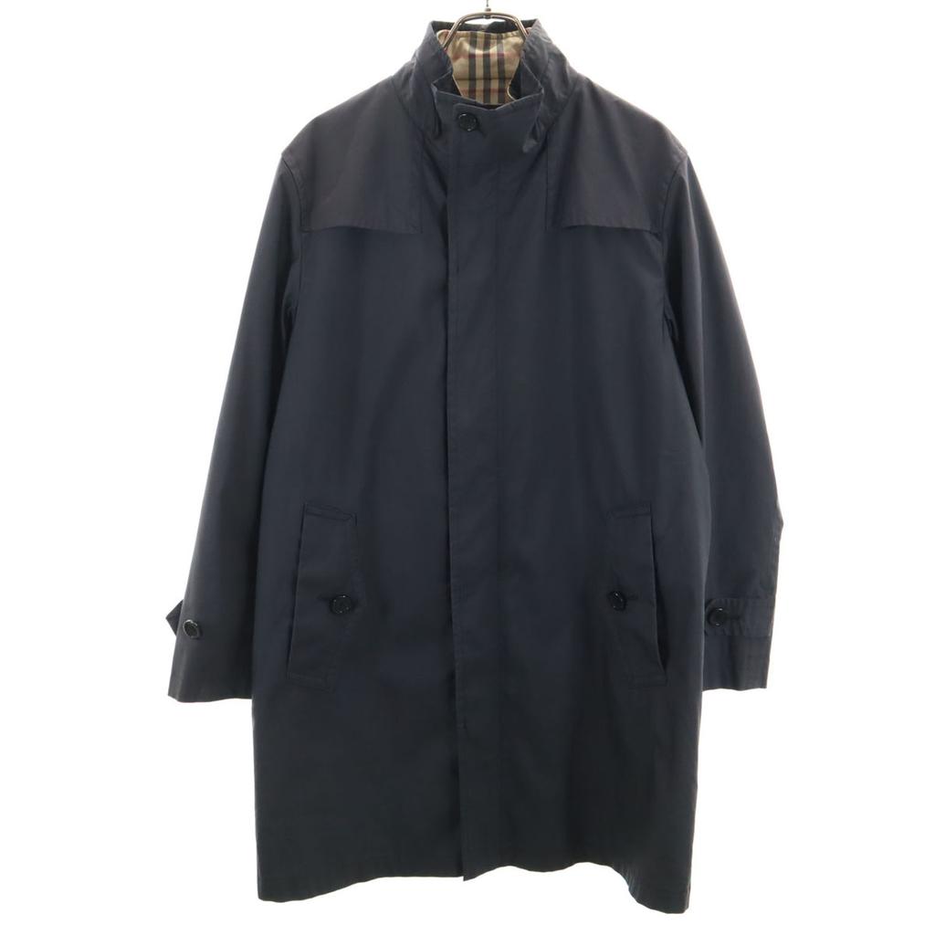 Burberry Made In Japan With Liner Coat M Black Sanyo Shokai Men's Used