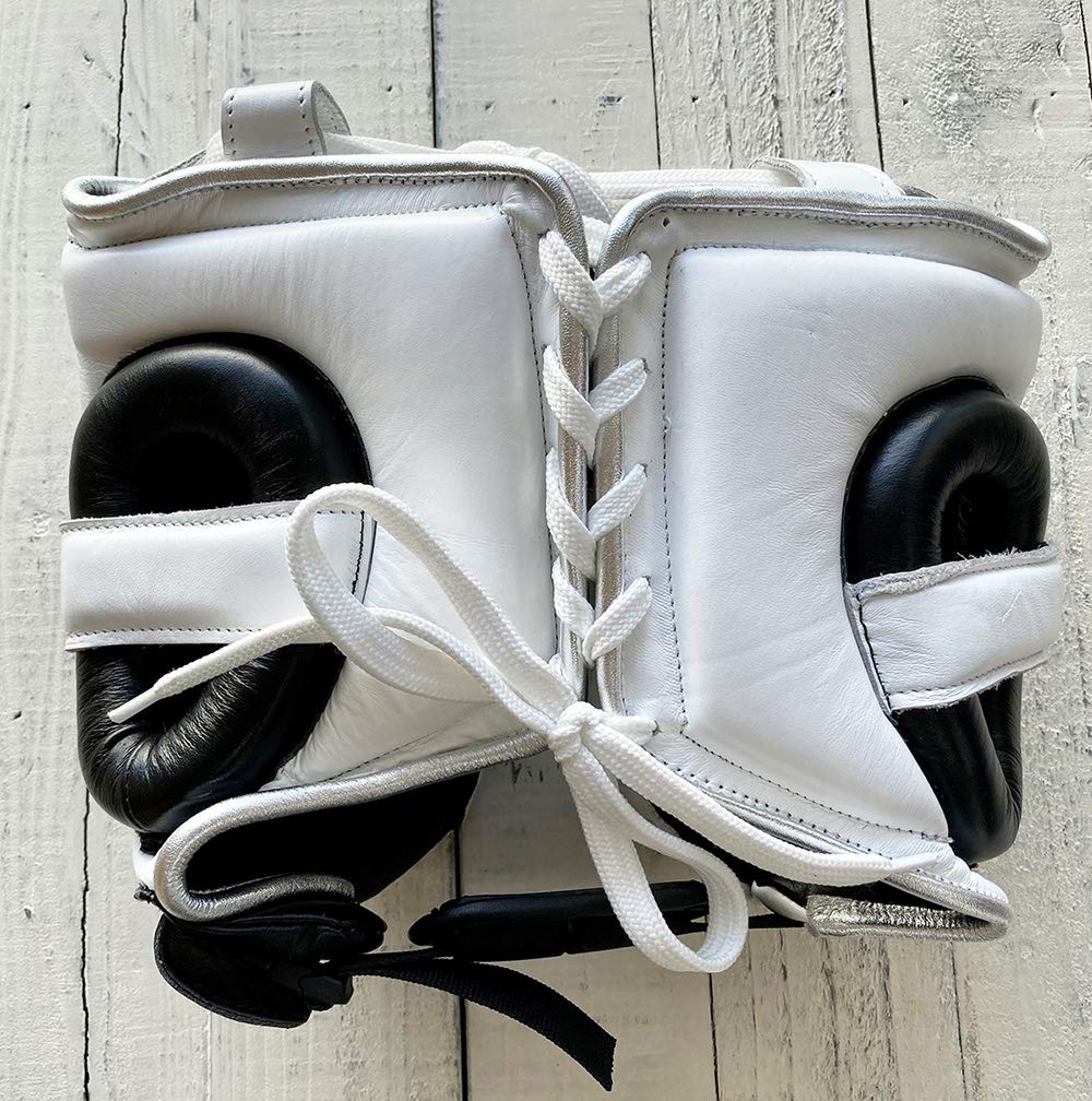 PRIZE RING Headgear L Size "Pro-training" White/Silver
