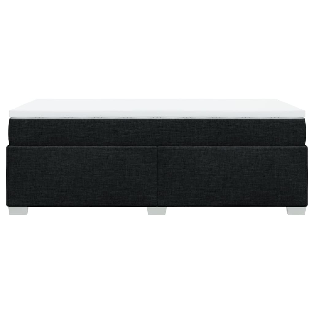 Vidaxl Continental Bed with Mattress, Black, Fabric 90X190 Cm