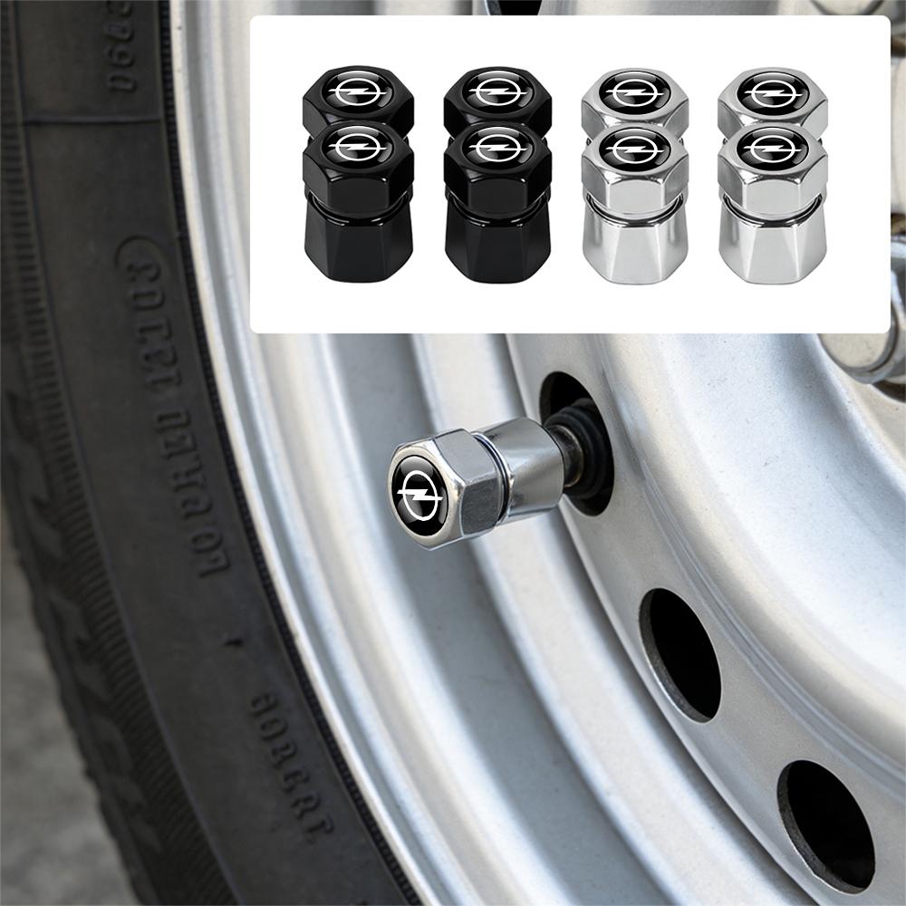 4Pcs For Opel OPC Astra K Vectra Corsa Zafira Insignia Mokka Vivaro Car Wheel Tyre Valve Caps Stem Covers Decor Auto Accessories RL3