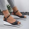 Fashion 2025 Fashion High Heel Sandals Girls Summer New Platform Open Toe Wedges Heel White Sandals Hot Wedges Light Shoes for Ladies
