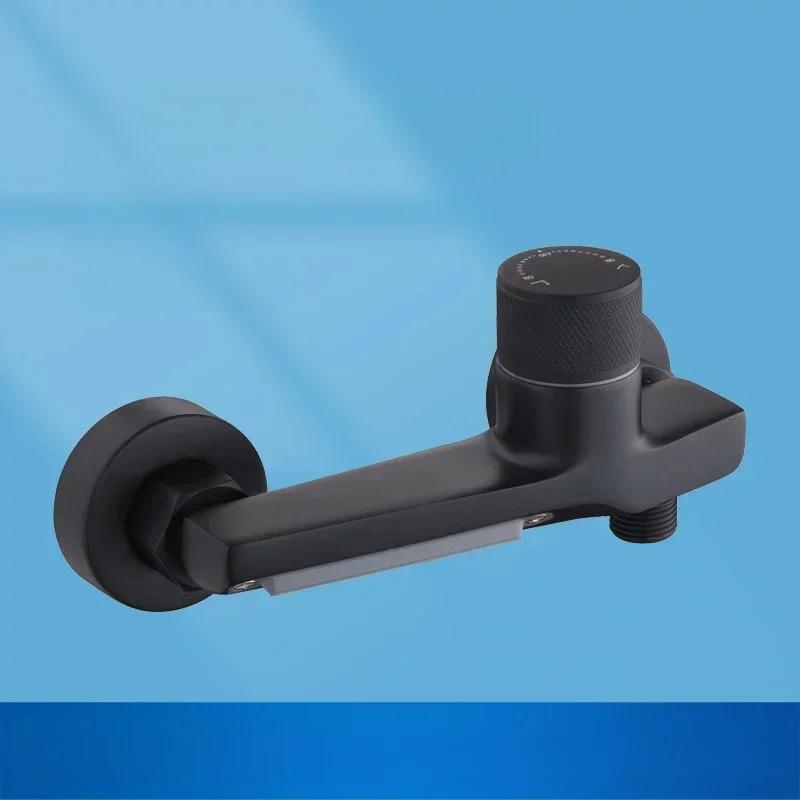 

Смеситель для горячей и холодной воды, настенные смесители для ванны, душевой набор для ванной комнаты, душевой кран, душевые аксессуары чёрный