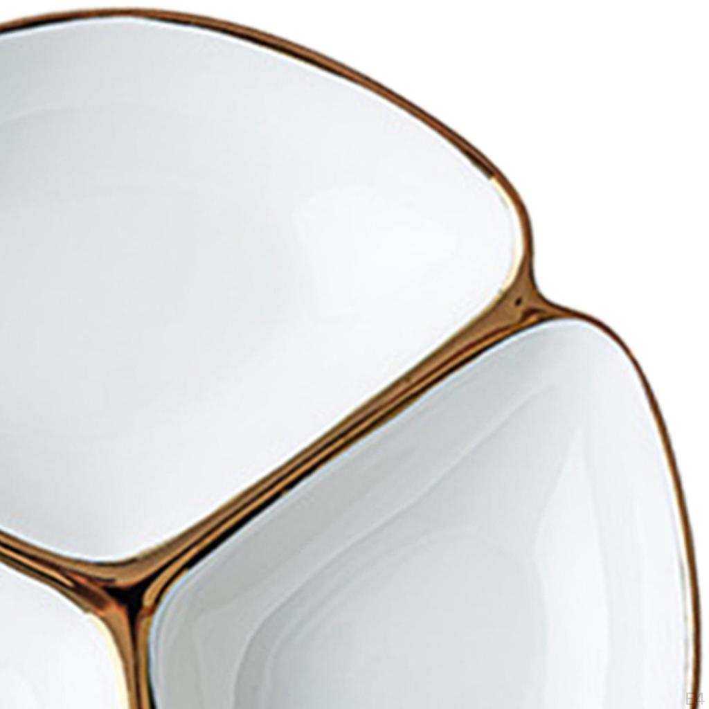 Unterteiltes Tablett mit 3 Abschnitten und Fach für Keramik-Essgeschirr im Restaurant-Durchmesser 22,9 cm