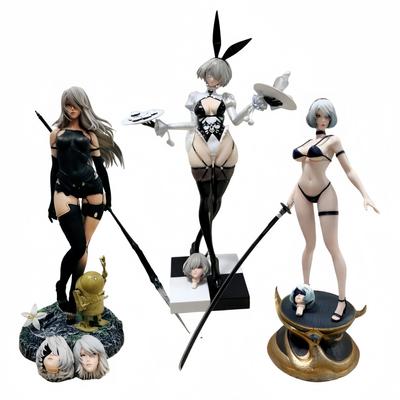 50cm NieR: Automata Yorha Typ B 2B YoRHa Typ A Nr. 2 A2 Anime Mädchen PVC Actionfigur Spielzeug Statue Sammlermodell Puppe Geschenk