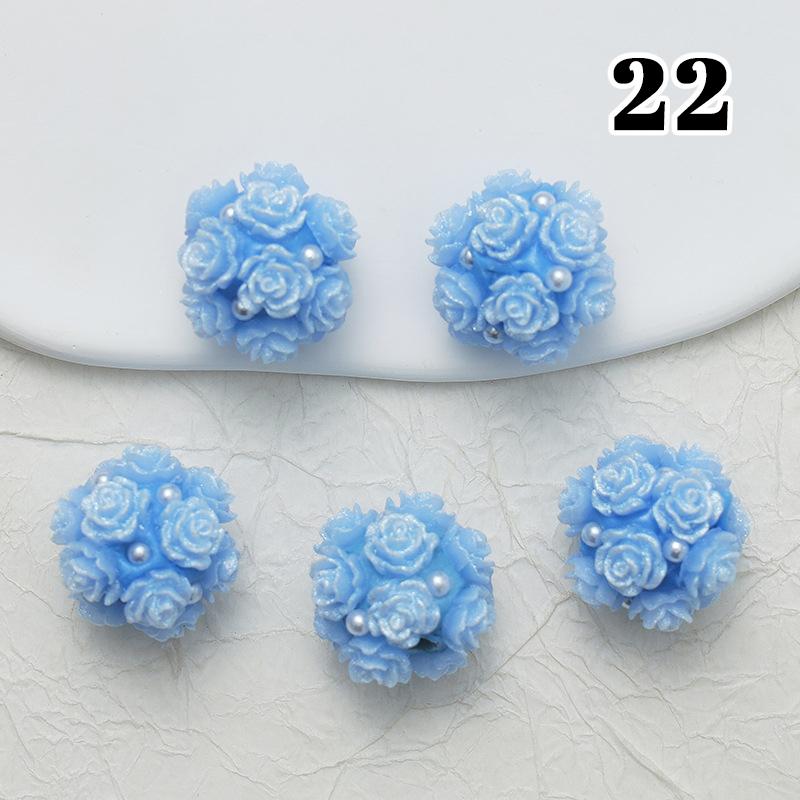 2Cm 10Pcs Charm Rose Polymer Clay Colorful Lover Acrylic Beads for Jewelry Making Diy Necklace Bracelets Earring Accessories New