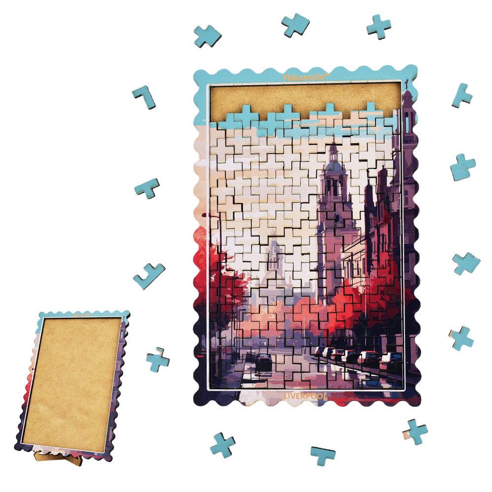 

Liverpool Wooden Puzzle: Colorful & Challenging, Perfect for Game Night