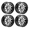 4pcs RC Wheel Hub Aluminium Alloy Wheel Hub Rims 52mm for Tamiya TT‑01 1 10 RC CarBlack