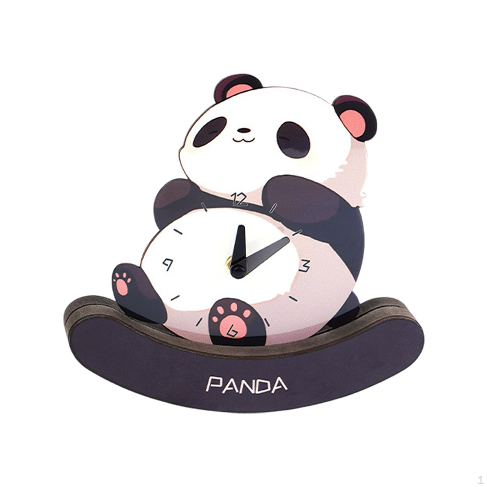 

Настільна креативна колекція Cute Panda Clock Ідеальний подарунок. Сучасна прикраса стільниці 21cmx4.5cmx20cm