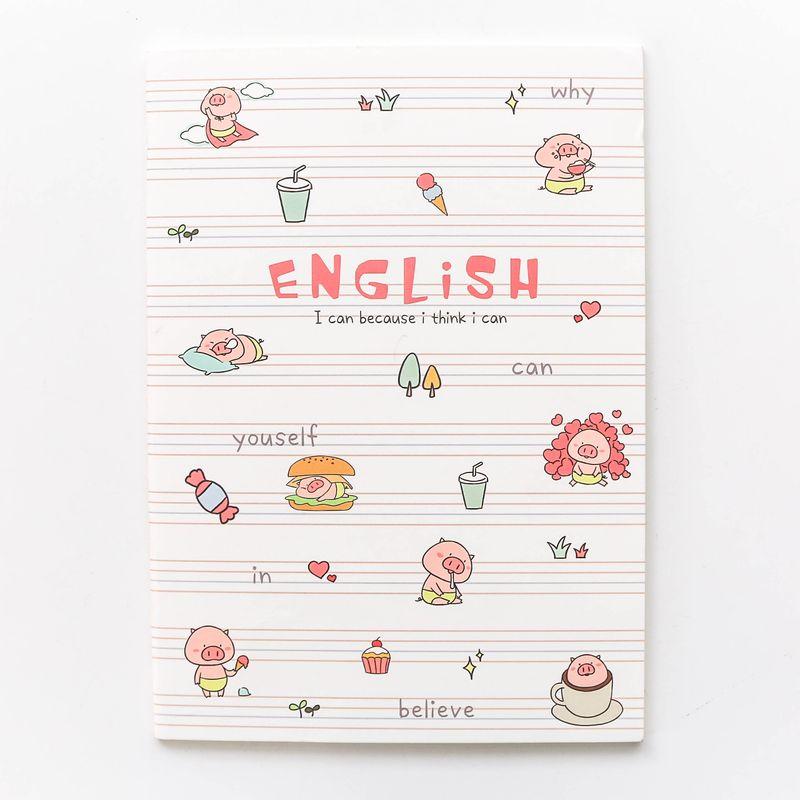 

Третий класс Второй класс Креативный B5 Английский Блокнот Z Милый Освежающий Студенческий Словарь Блокнот Английская Тетрадь The Piglet F