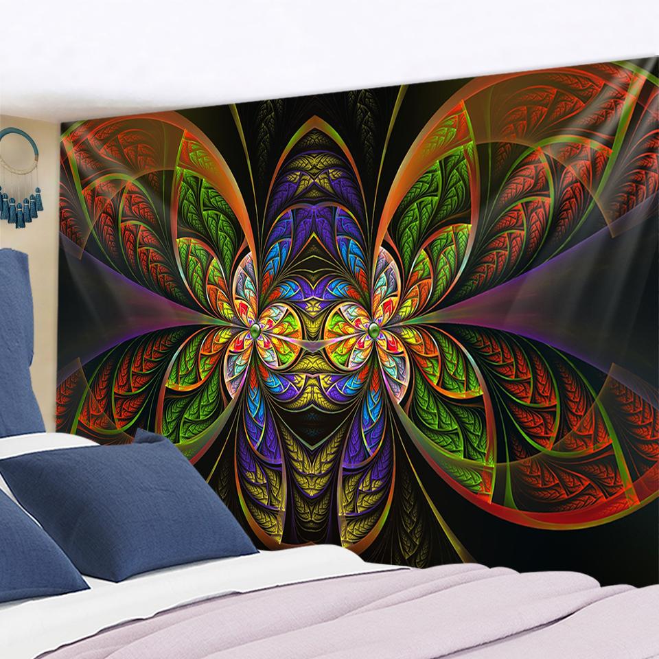 Wall Hanging Tissu Boheme Mandala Tapestry 3D Jade Home Decor Living Room Background Wall Carpet Cloth Hippie Blanket