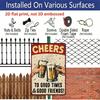 2D Flat, Decorative Signs & Plaques Classic Style Wall-mounted Aluminum Signage for Family Farm Bar Decor, No Electricity Required, 8x12 Inches