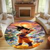 Dragon Ball Print Round Rug, Washable Floor Carpet, For Entryway Dorm Laundry Room Office Study, Home Decor Birthday Christmas Gift