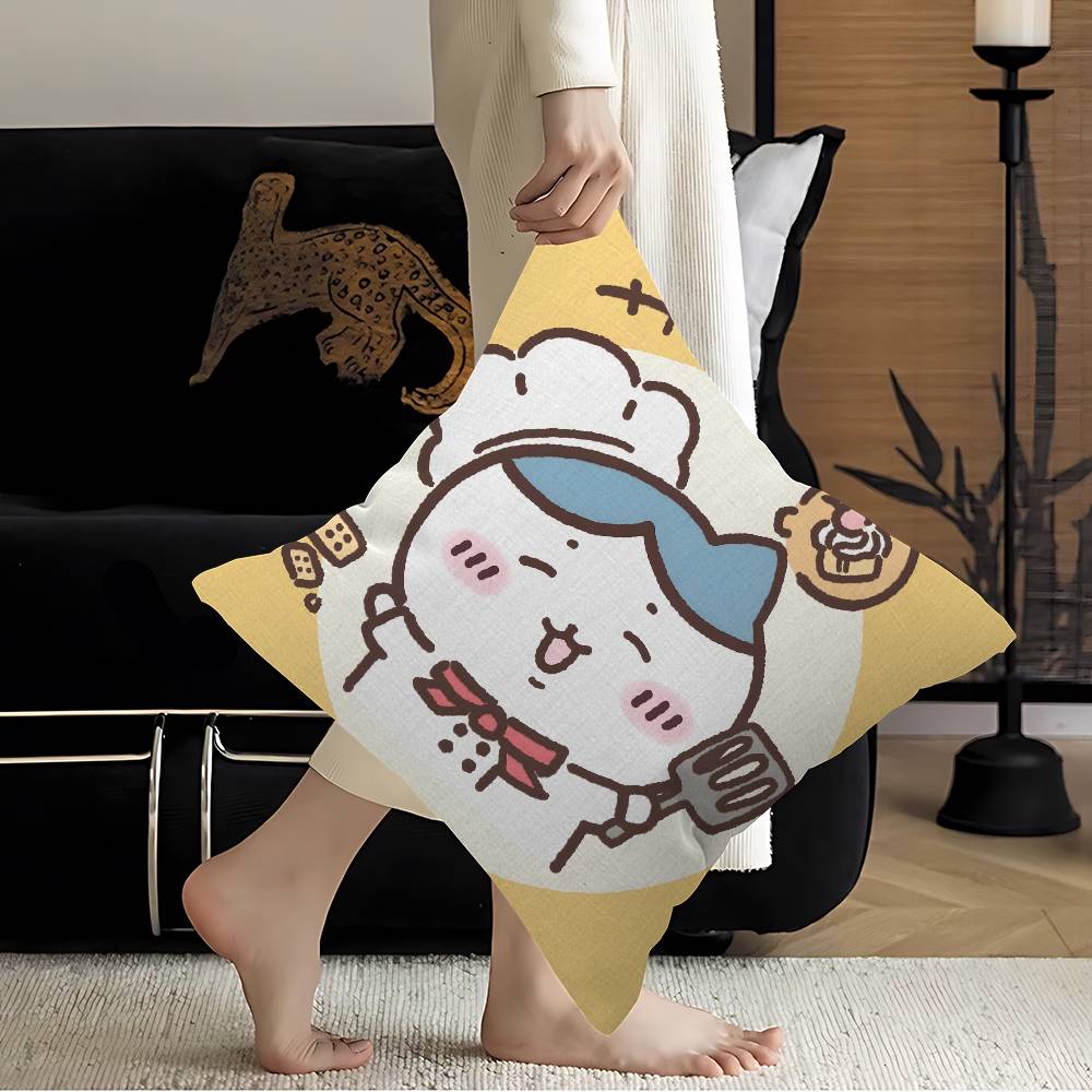 

Kawai Cartoon HHachiware Pillow Covers Cartoon Sofa Decorative Home Doublesided Printing Short Plush Cute Cushion Cover 30x30 cm