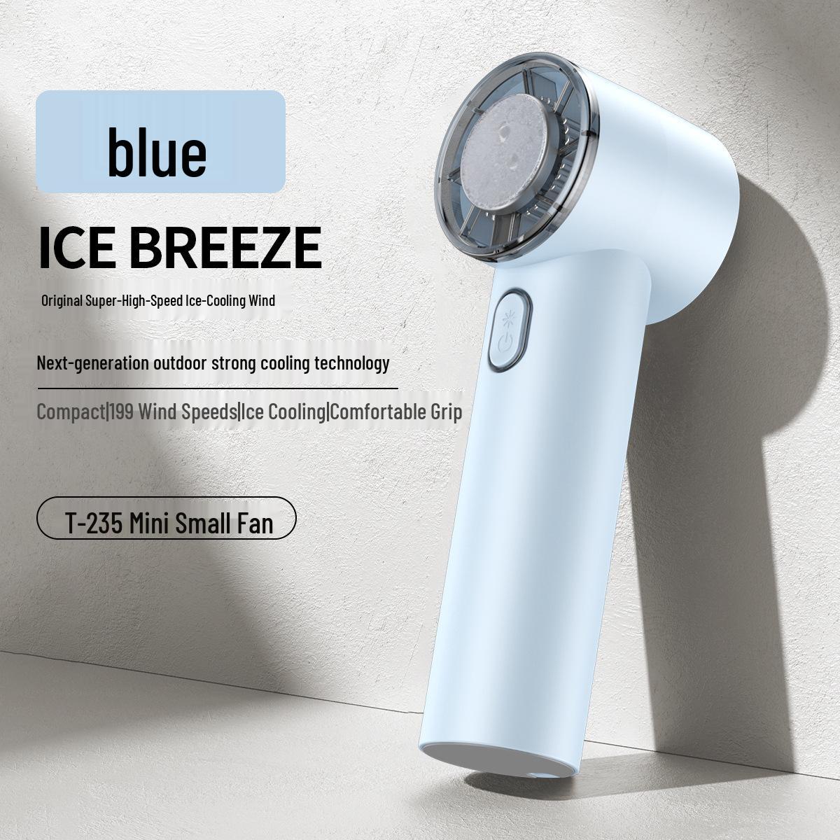 2026 T235 Portable Handheld Ice Compress & Semiconductor Cooling Fan for Desktop & Outdoor Use 50x50x158 mm