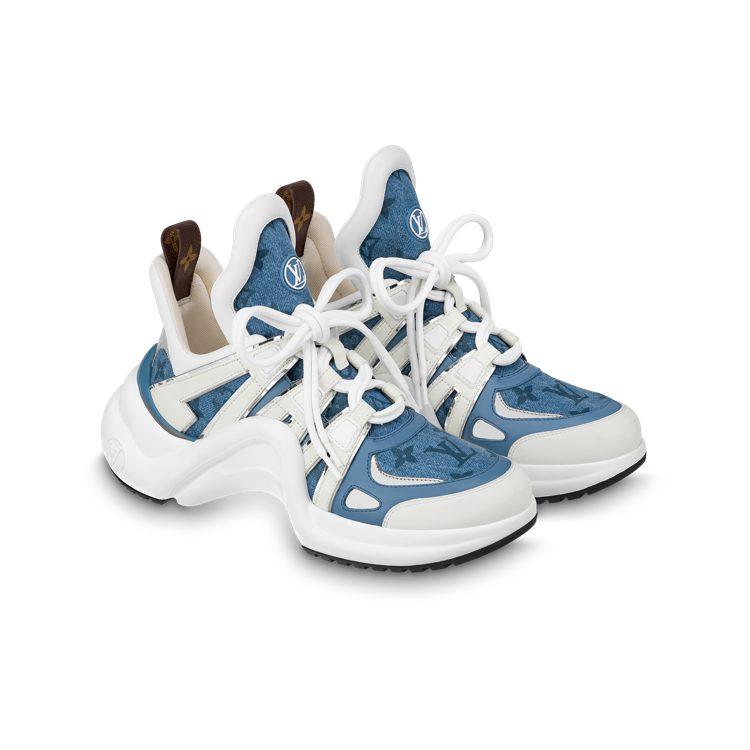 Louis Vuitton Archlight Low Top Sports Casual Shoes Women's White Blue 1ABHPN