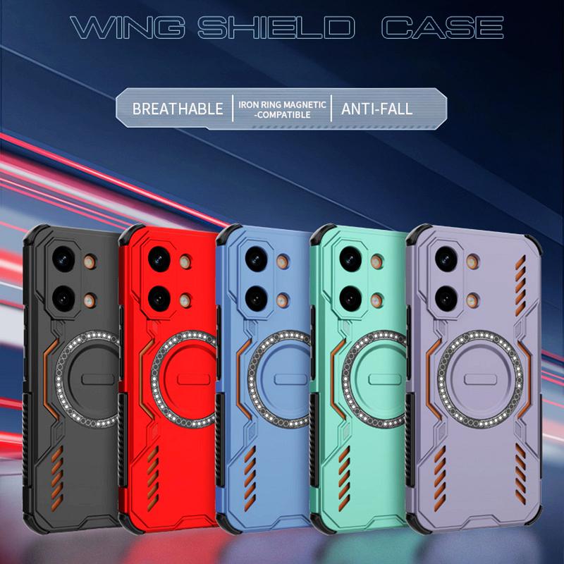 KEYSION Hollow Heat Dissipation Case for Xiaomi POCO X8 Pro Max TPU+PC Magnetic Cooling Shockproof Phone Cover for POCO X8 Pro
