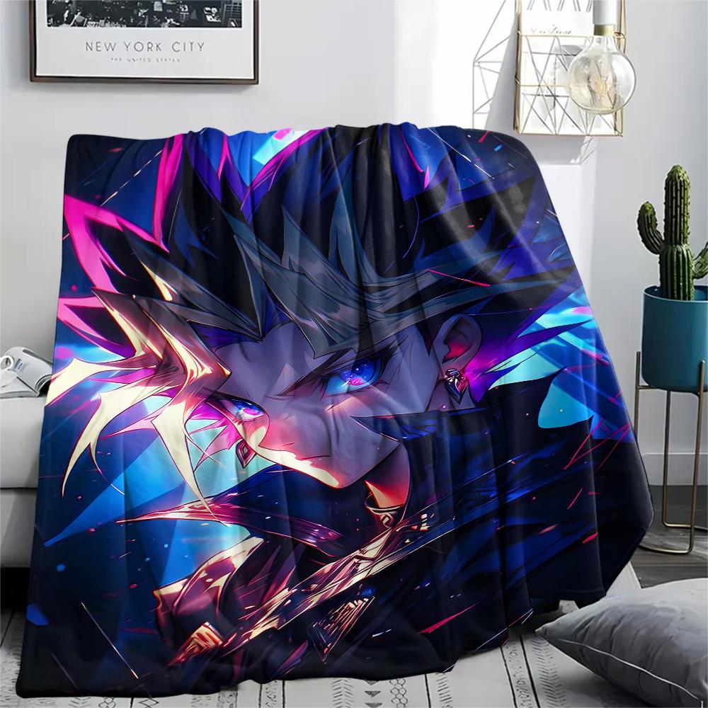 Yu Gi Ou Print Flannel Blanket,High quality Comfortable for All Seasons,Home Decor,Warmth and Comfort,Perfect for Christmas Gifts