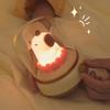 Vintage Capybara Nightlight Silicones Desktop Figurine with Gentle Glowing Oil Lamp Shape USB Rechargeable Night Lamp