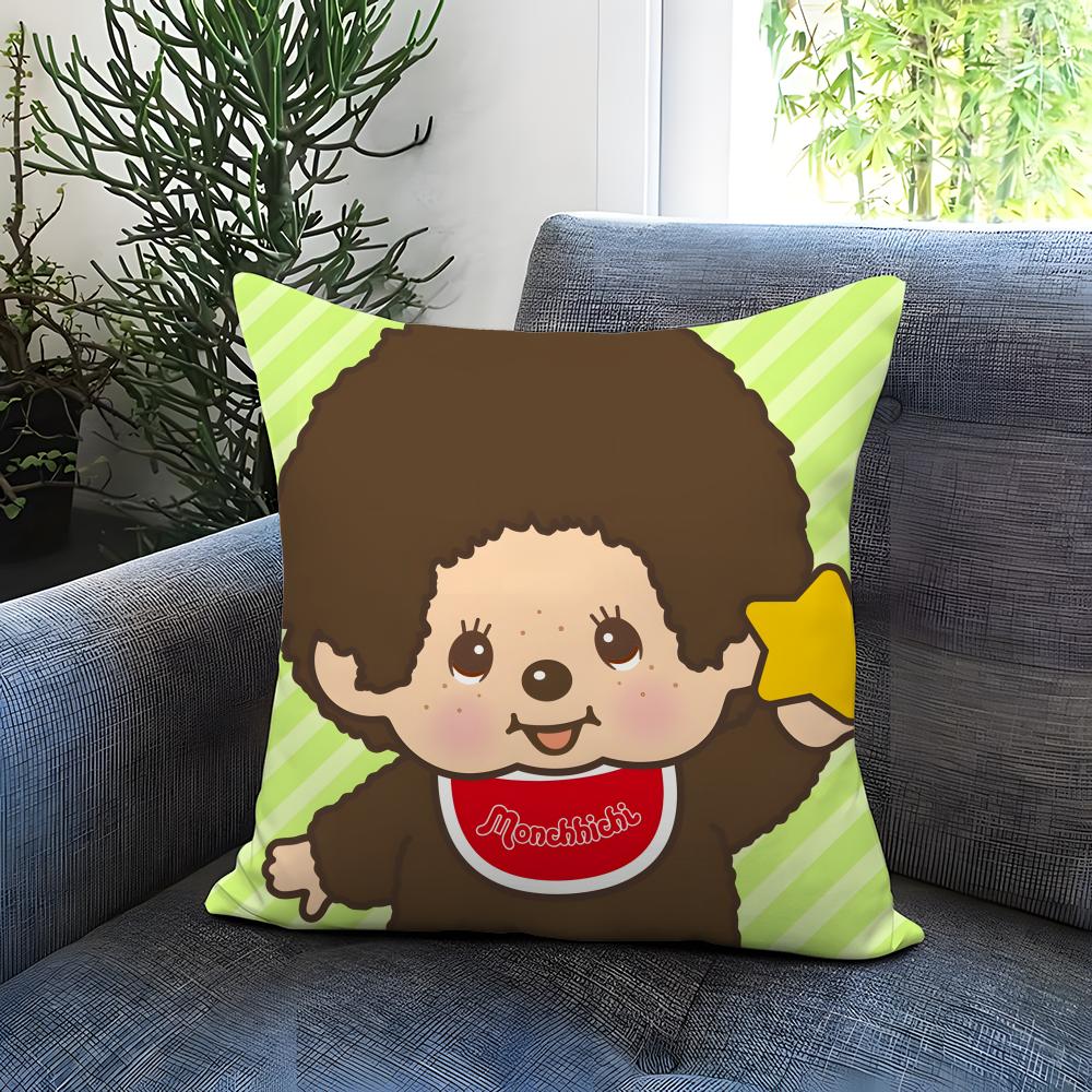 POPULAR M-MMonchhichii Cushion Cover Comfortable Reversible Pillow Cover Ideal for Car Sofa Bedroom & Beyond