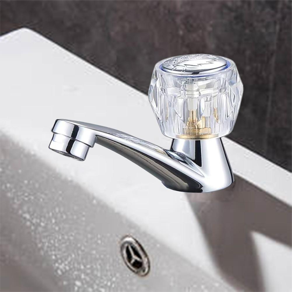 1pc Basin Faucet Zinc Alloy Bathroom Wash Basin Faucet Deck Mount Single Hole Cold Tap Balcony Home Hotel Toilet Faucet