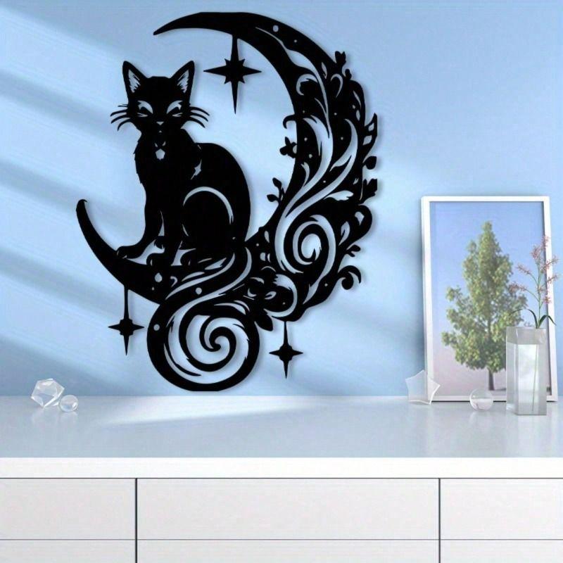 Metal Penguin Wall Art Geometric Vintage Decor Living Room