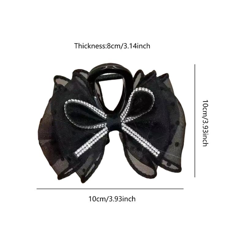 Hair Clips For Women Elegant Bows Hair Claw Clips For Women Thin Thick Curly Hair, Big Banana Clips,Strong Hold Jaw Clip